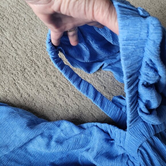 Women’s V-Neck Tiered Backless Maxi Dress – Size S – Light Blue – NWOT - Picture 4 of 11